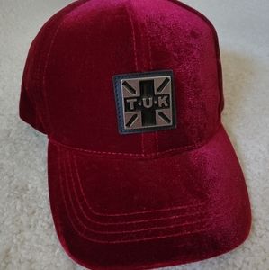 Burgundy Crushed Velvet Hat